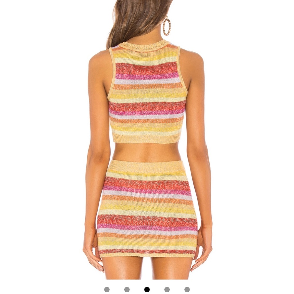 Lovers + Friends Multicolor Striped Crop Top